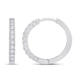 1/4CTW-DIA P1 FASHION HIGH HOOPS EARRING